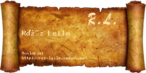 Réz Leila névjegykártya